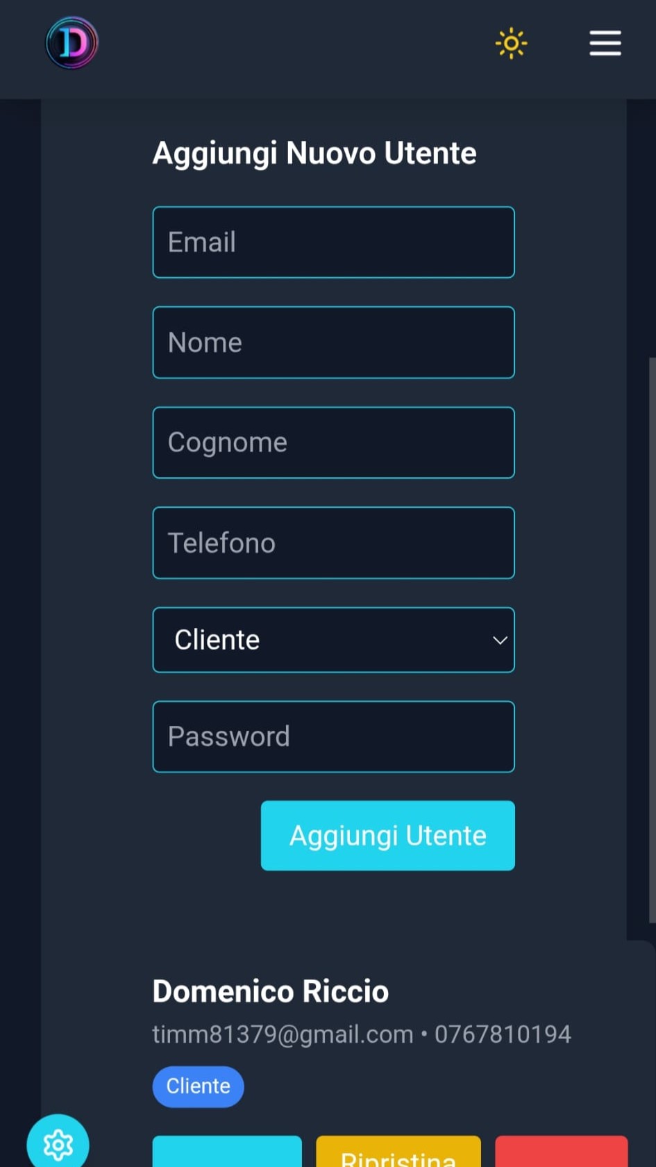 Gestione Utenti